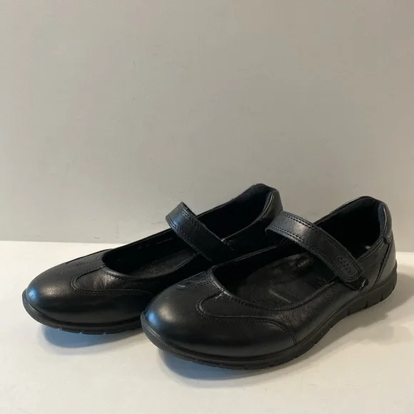 Ecco Women's Black Leather Velcro Mary Jane Ballet Flat Shoes Size 8.5, EU 38 - Picture 7 of 7